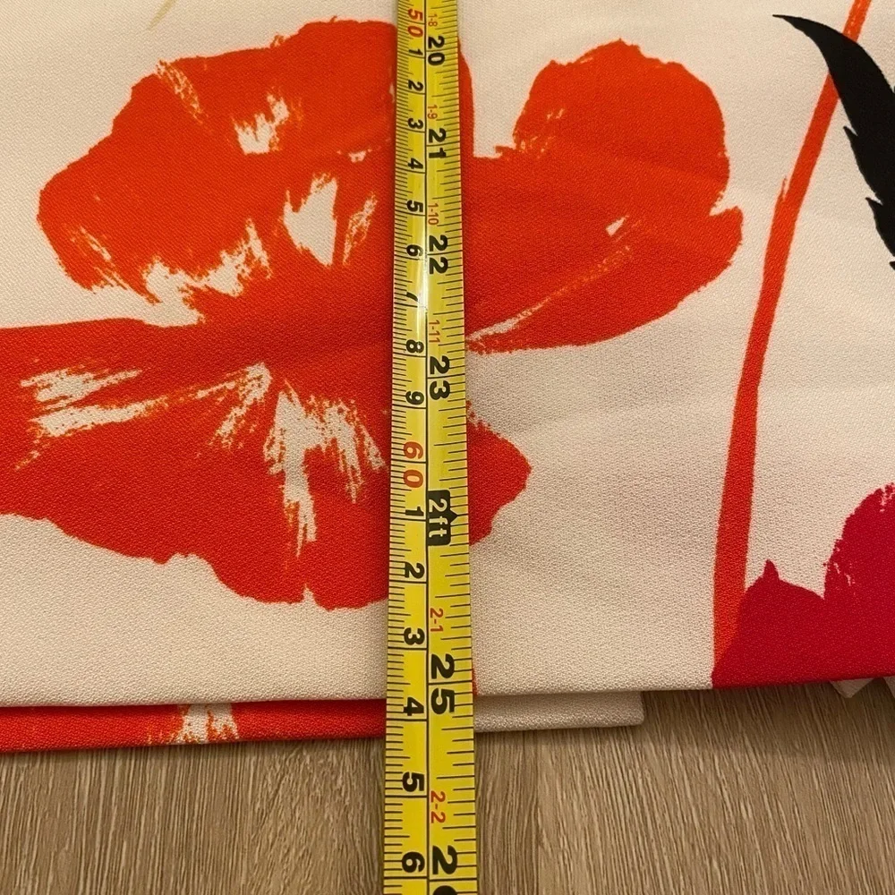 Kasper Pencil Skirt Red Floral Print Plus Size 24 Career Wear